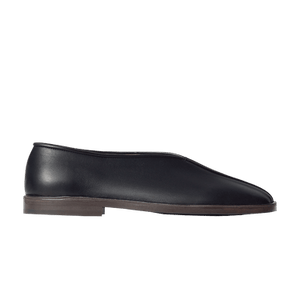 Lemaire Wmns Flat Piped Slipper 'Black Dark Chocolate'