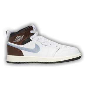 Air Jordan 1 Mid SE PS 'White Blue Grey'