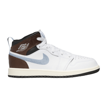 Air Jordan 1 Mid SE PS 'White Blue Grey'