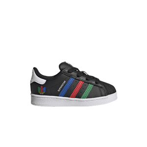Adidas Superstar Infant 'Colorful Stripes - Core Black'