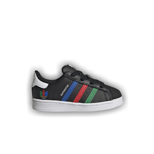 Adidas Superstar Infant 'Colorful Stripes - Core Black'