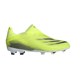 Adidas X Ghosted+ Laceless FG J 'Solar Yellow'