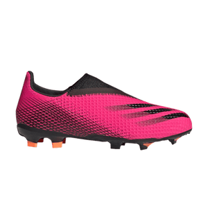 Adidas X Ghosted.3 Laceless FG J 'Shock Pink'