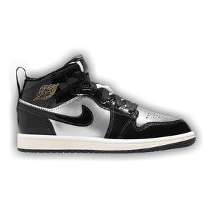 Air Jordan 1 Mid SE PS 'Black Metallic Silver'
