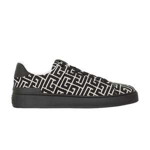 Balmain Monogram Jacquard B-Court Trainer 'Black'