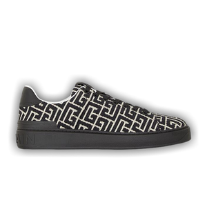 Balmain Monogram Jacquard B-Court Trainer 'Black'