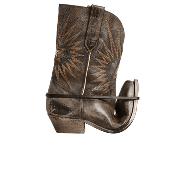 Golden Goose Low Wish Star Boot 'Black Ecru Silver'