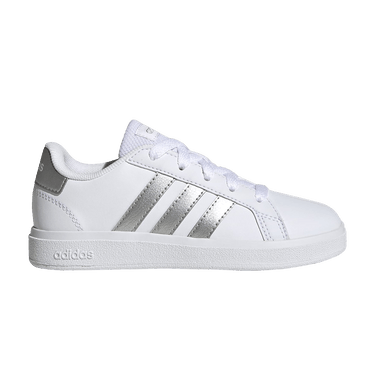 Adidas Grand Court 2.0 Big Kid 'White Matte Silver'