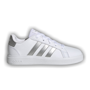 Adidas Grand Court 2.0 Big Kid 'White Matte Silver'