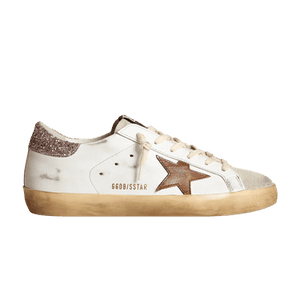Golden Goose Wmns Superstar 'White Tan Pink Glitter'