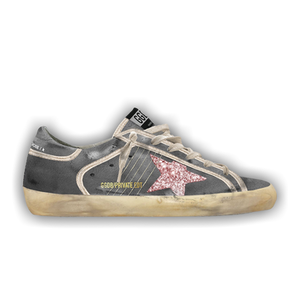 Golden Goose Wmns Superstar 'Glitter Star - Grey Bubblegum Pink'
