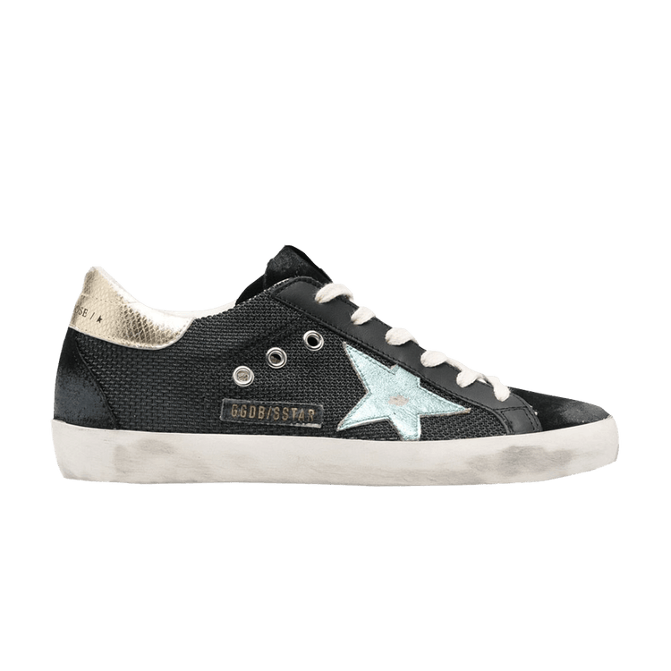 Golden Goose Wmns Superstar 'Black Metallic Light Blue' GWF00102 F003177 90329