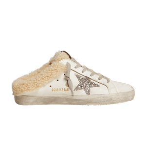 Golden Goose Wmns Superstar Sabot 'White Silver Glitter'