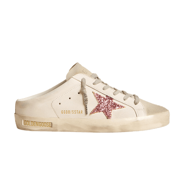 Golden Goose Wmns Superstar Sabot 'White Pink Glitter'