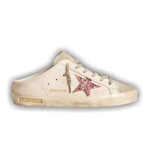Golden Goose Wmns Superstar Sabot 'White Pink Glitter'