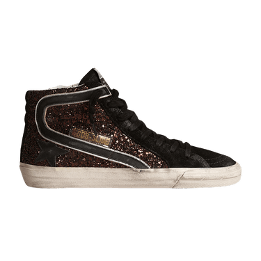 Golden Goose Wmns Slide Sneaker 'Coffee Brown Glitter'