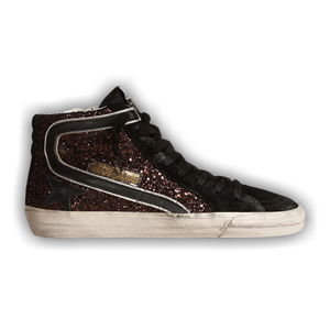Golden Goose Wmns Slide Sneaker 'Coffee Brown Glitter'