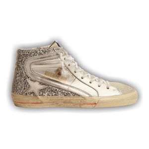 Golden Goose Wmns Slide Sneaker 'Silver Glitter'