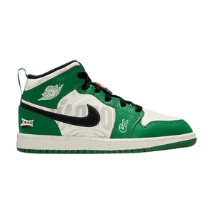 Air Jordan 1 Mid SE PS 'Pine Green/Black/Team Orange/Sail'
