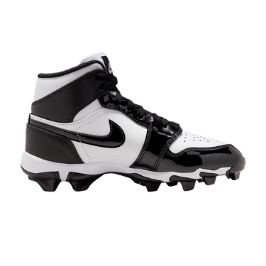 Air Jordan 1 Mid Cleats GS 'White Black'