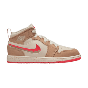 Air Jordan 1 Mid SE PS 'Desert/Pale Ivory/Fusion Red'