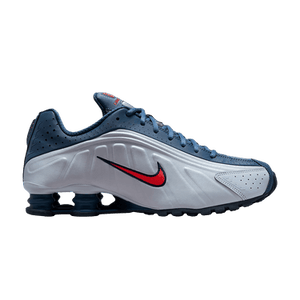 Nike Shox R4 'Football Grey Blue Eclipse Bright Crimson'