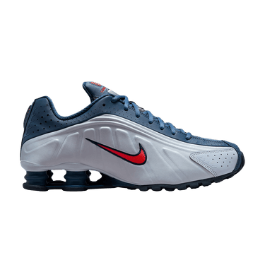 Nike Shox R4 'Football Grey Blue Eclipse Bright Crimson'