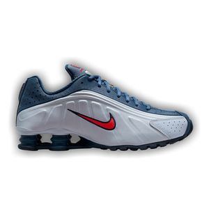 Nike Shox R4 'Football Grey Blue Eclipse Bright Crimson'