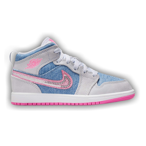 Air Jordan 1 Mid SE PS 'Denim Sequin'
