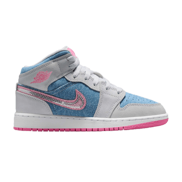 Air Jordan 1 Mid GS 'Denim Sequin'