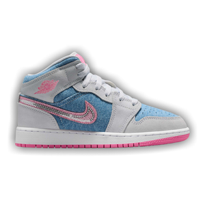 Air Jordan 1 Mid GS 'Denim Sequin'