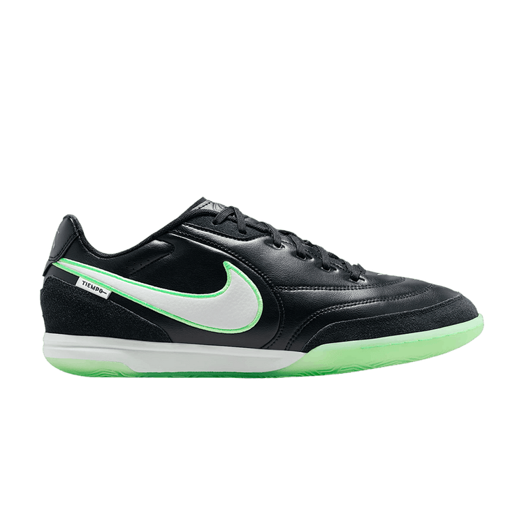 Nike Tiempo Streetgato Indoor/Court Low 'Black Black Illusion Green' HQ7017 001