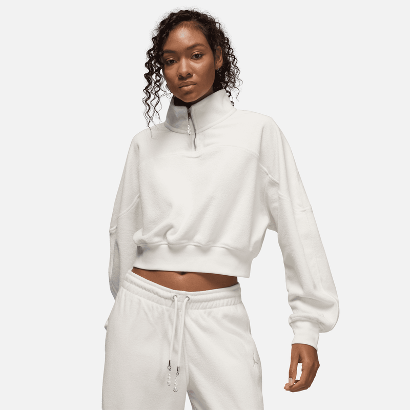 Air Jordan Flight Fleece Quarter Zip Top 'Sail/Sail'