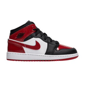 Air Jordan 1 Mid SE GS 'Patent Bred Toe'