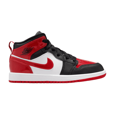 Air Jordan 1 Mid SE PS 'Patent Bred Toe'