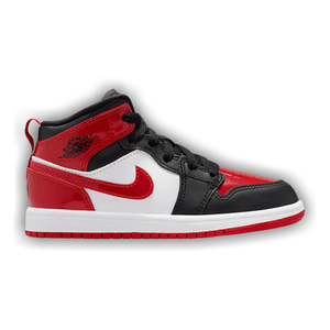 Air Jordan 1 Mid SE PS 'Patent Bred Toe'