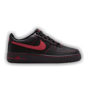 Nike Air Force 1 LV8 GS 'Black/Black/Black/University Red'