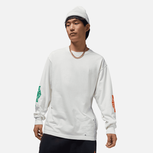 Air Jordan Rare Air Long-Sleeve T-Shirt 'Sail/Brilliant Orange'