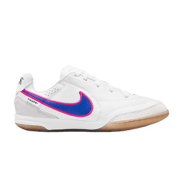 Nike Jr. Tiempo Streetgato IC Low GS 'White Pink Blast Racer Blue'