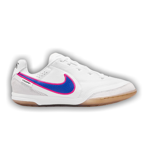 Nike Jr. Tiempo Streetgato IC Low GS 'White Pink Blast Racer Blue'