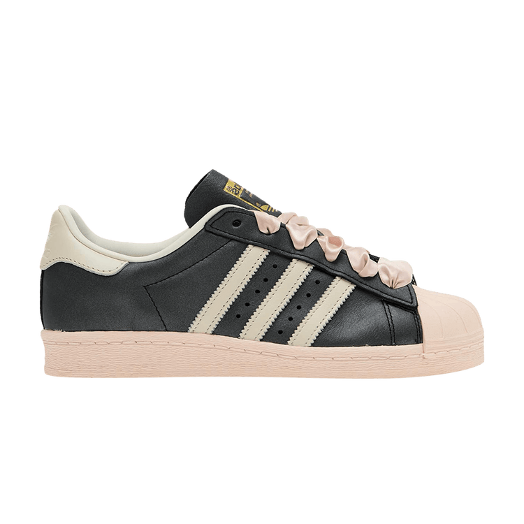 adidas Wmns Superstar 82 'Black Pink Ribbon Laces' ID1423