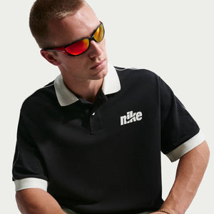 Nike Club Oversized Short-Sleeve Polo 'Black/Sail'