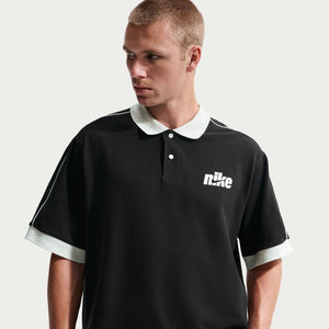 Nike Club Oversized Short-Sleeve Polo 'Black/Sail'