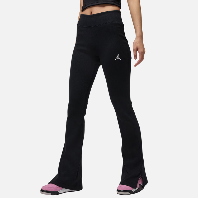 Air Jordan Mid Rise Flared Leggings 'Black/White'
