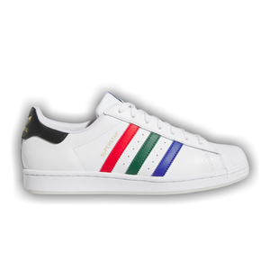 Adidas Superstar 'White Lucid Blue Scarlet Green'
