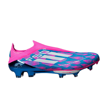 adidas F50+ Elite Laceless FG 'Solar Blue Cloud White Solar Pink'