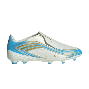 adidas F50 Messi League Laceless FG Little Kid 'Ivory Semi Blue Burst'