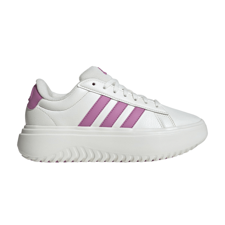 Adidas Wmns Grand Court Platform 'White Preloved Purple' IH2423