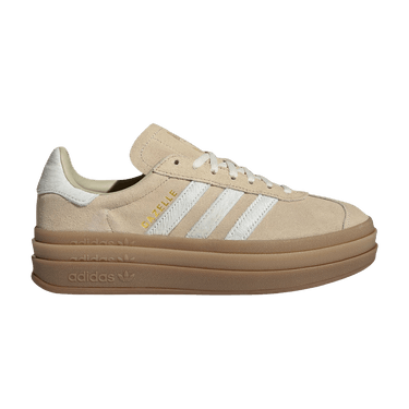 adidas Wmns Gazelle Bold 'Stone Khaki Cream White Gold Metallic'