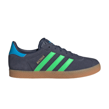 adidas Gazelle J 'Shadow Navy Screaming Green Lucid Aquamarine'